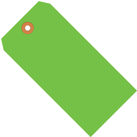 6 <span class='fraction'>1/4</span> x 3 <span class='fraction'>1/8</span>" Green 13 Pt. Shipping Tags