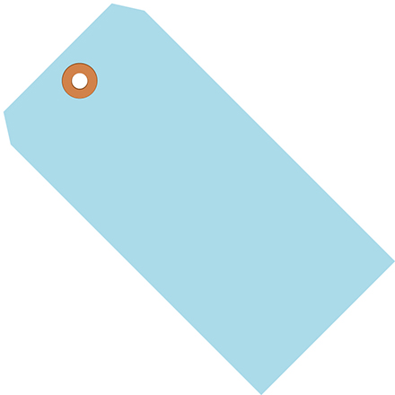 3 <span class='fraction'>3/4</span> x 1 <span class='fraction'>7/8</span>" Light Blue 13 Pt. Shipping Tags