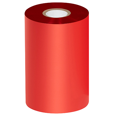 4.33" x 1476' Red Thermal Transfer Ribbons- Wax/Resin